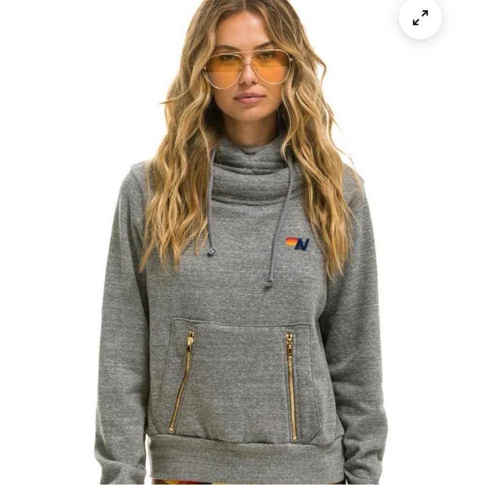Aviator Nation Ninja hoodie grey small